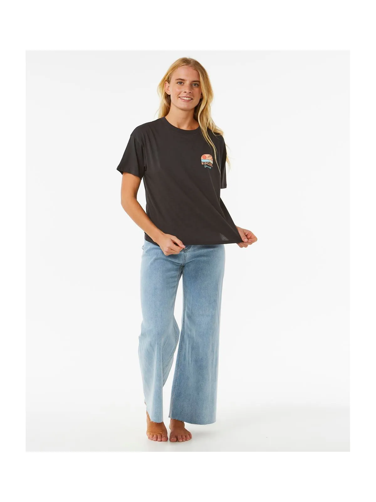 Koszulka RIP CURL Line Up Relaxed Tee czarny