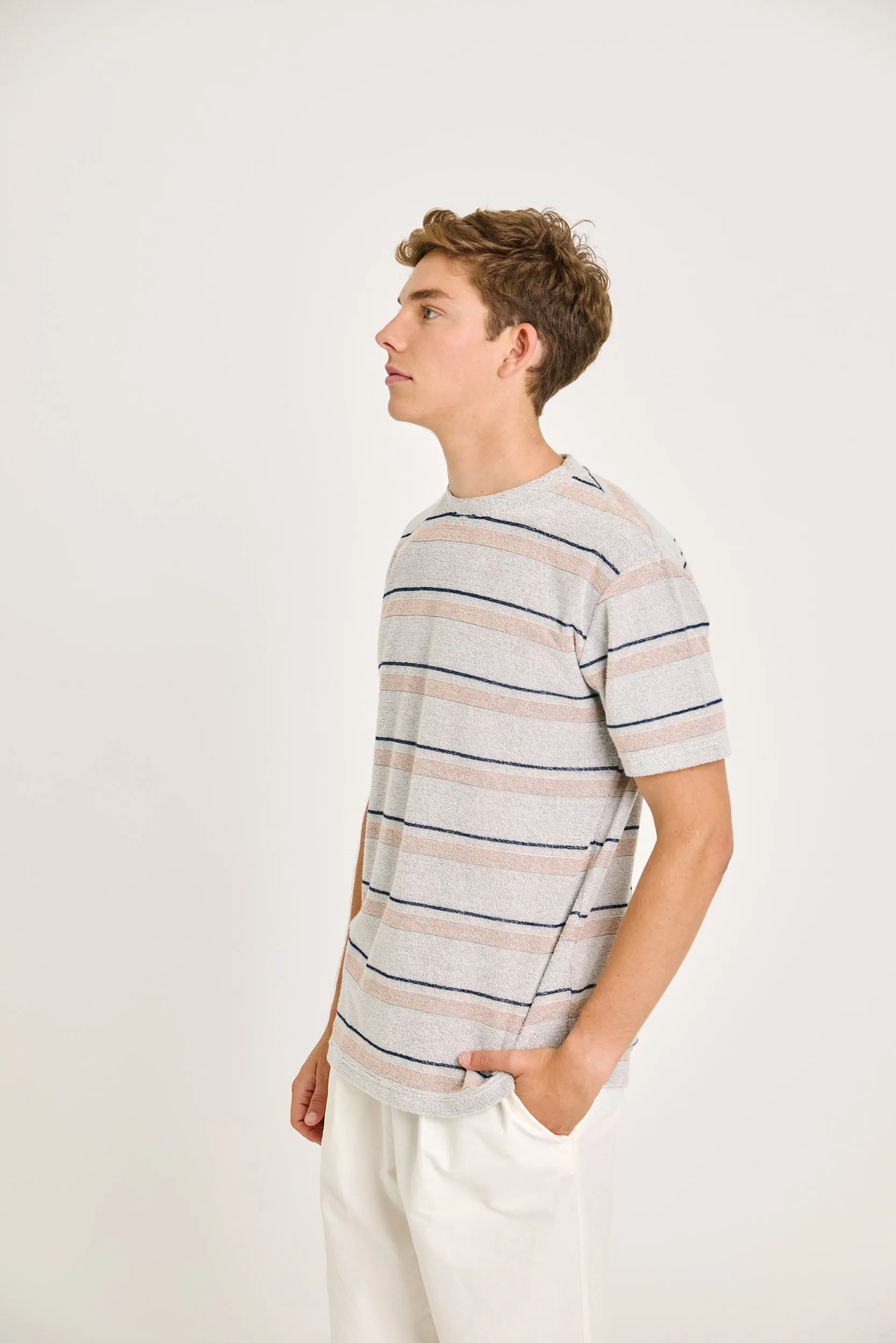 La Paz - Botelho Comfort Tee - Blue Stripes Terry