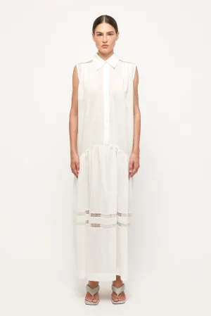 Lace Trim Sleeveless Midi