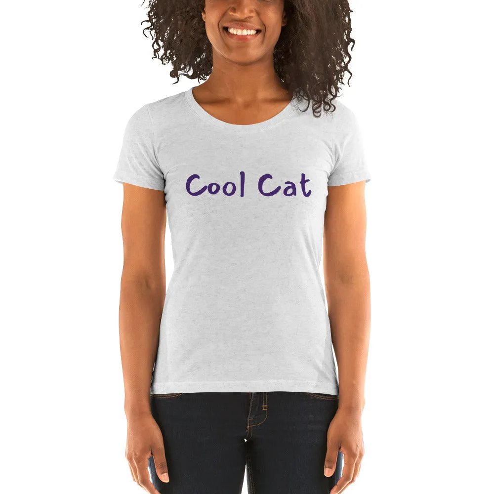 Ladies' Short Sleeve - Cool Cat (Purple)
