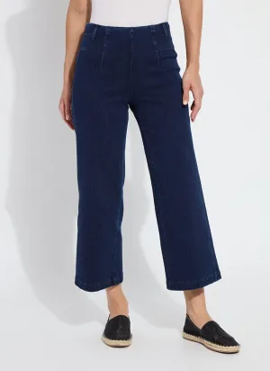 Layton Wide Leg Crop Dark Indigo