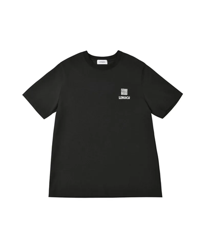 LENUCU Cool Print T-Shirt - Black