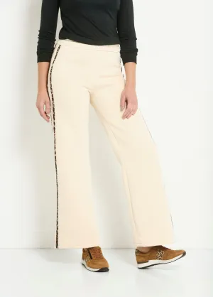 Leopard stripe comfort fleece pants