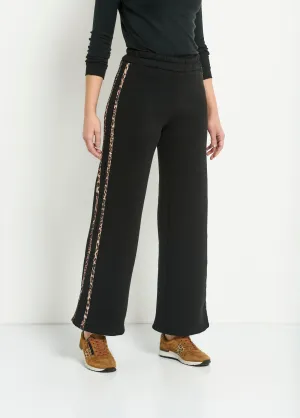 Leopard stripe comfort fleece pants