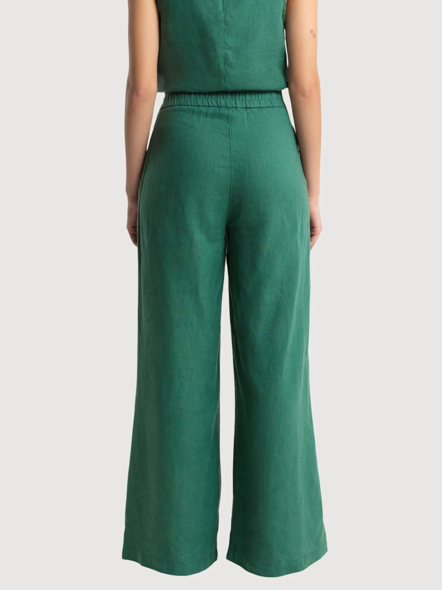Lilian Trousers Bistro Green Women | King Of Indigo