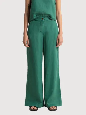 Lilian Trousers Bistro Green Women | King Of Indigo