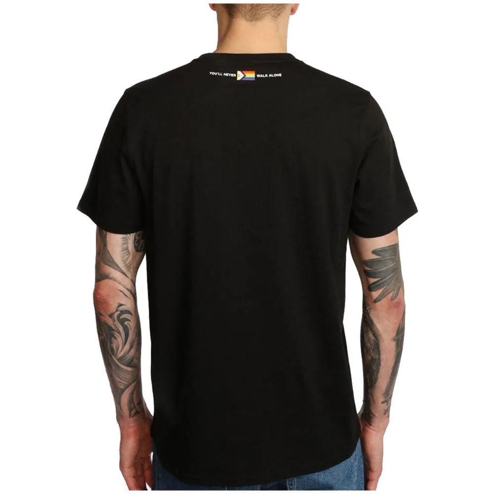 Liverpool FC Liverbird Pride T Shirt Mens Black Small