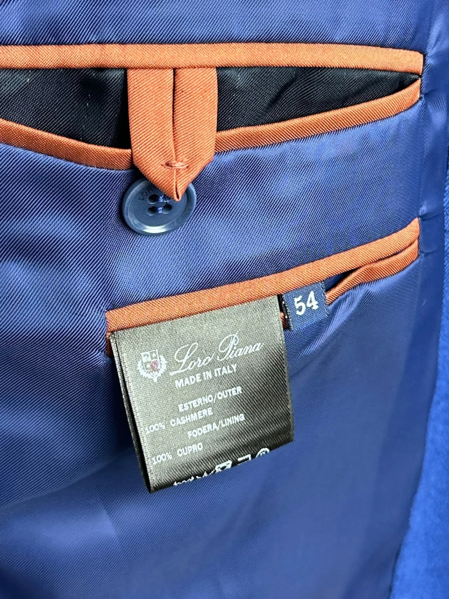 Loro Piana Cobalt Blue Cashmere Jacket