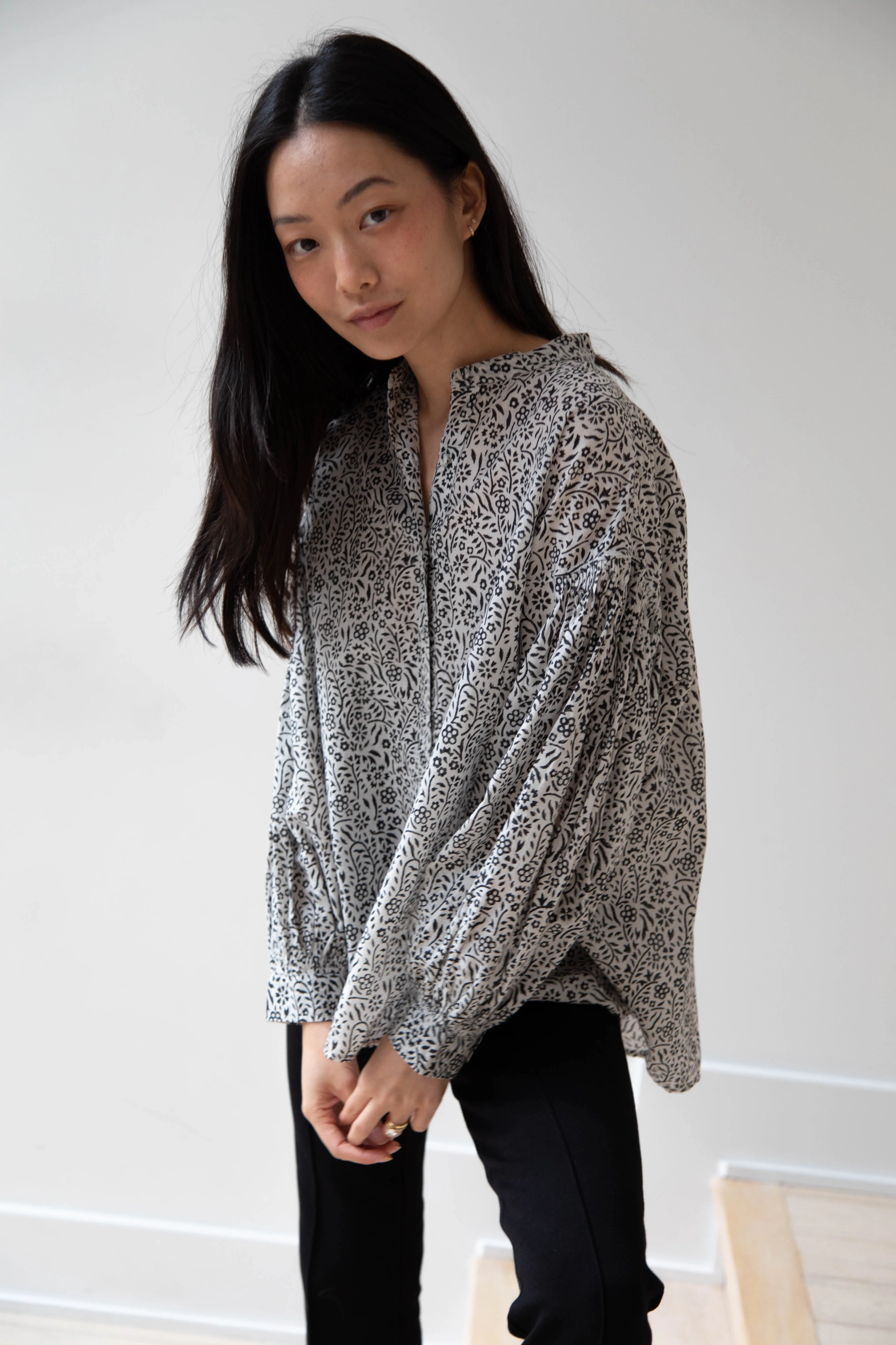 Maison de Soil | Floral Block Print Shirt