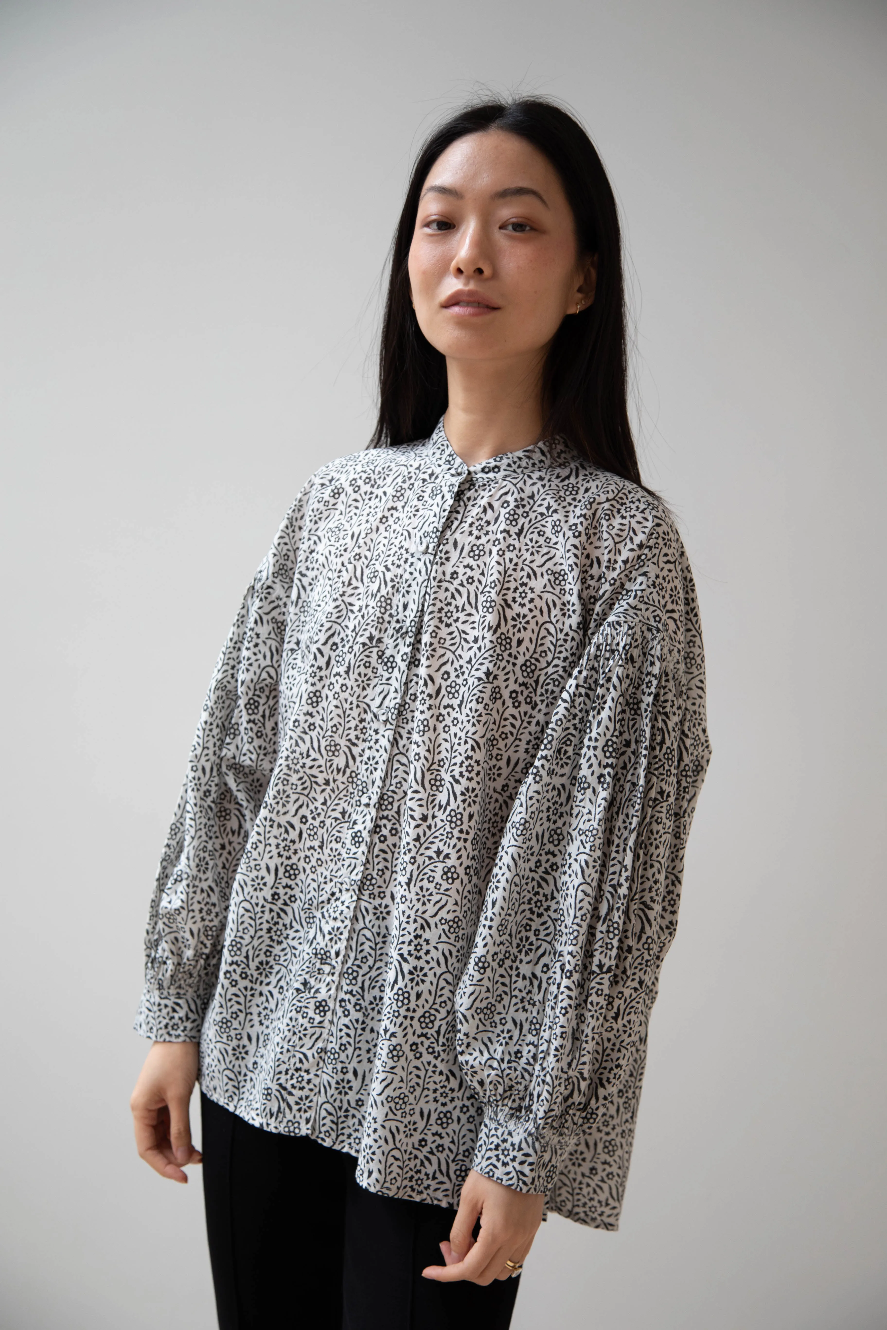 Maison de Soil | Floral Block Print Shirt