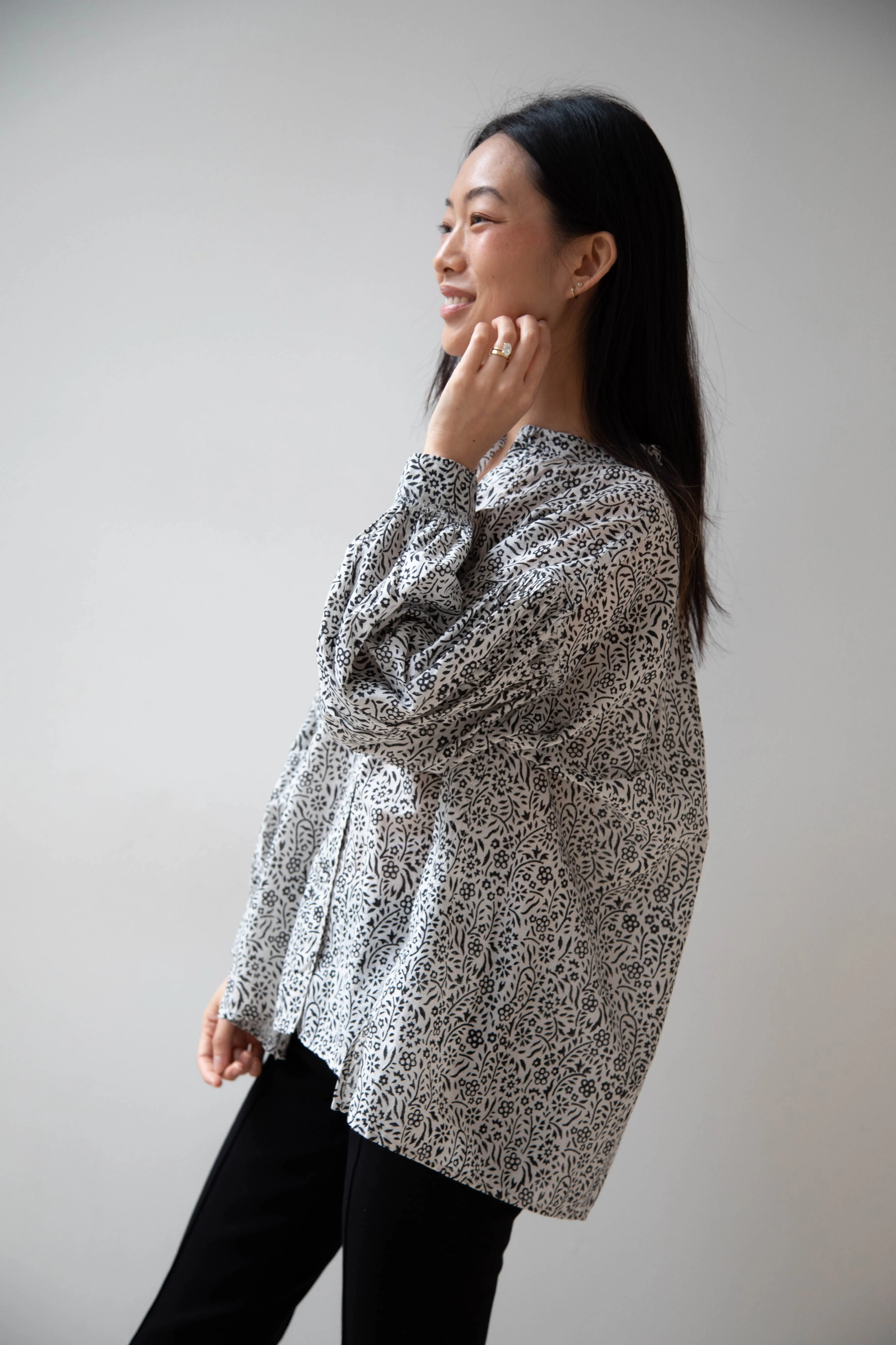 Maison de Soil | Floral Block Print Shirt