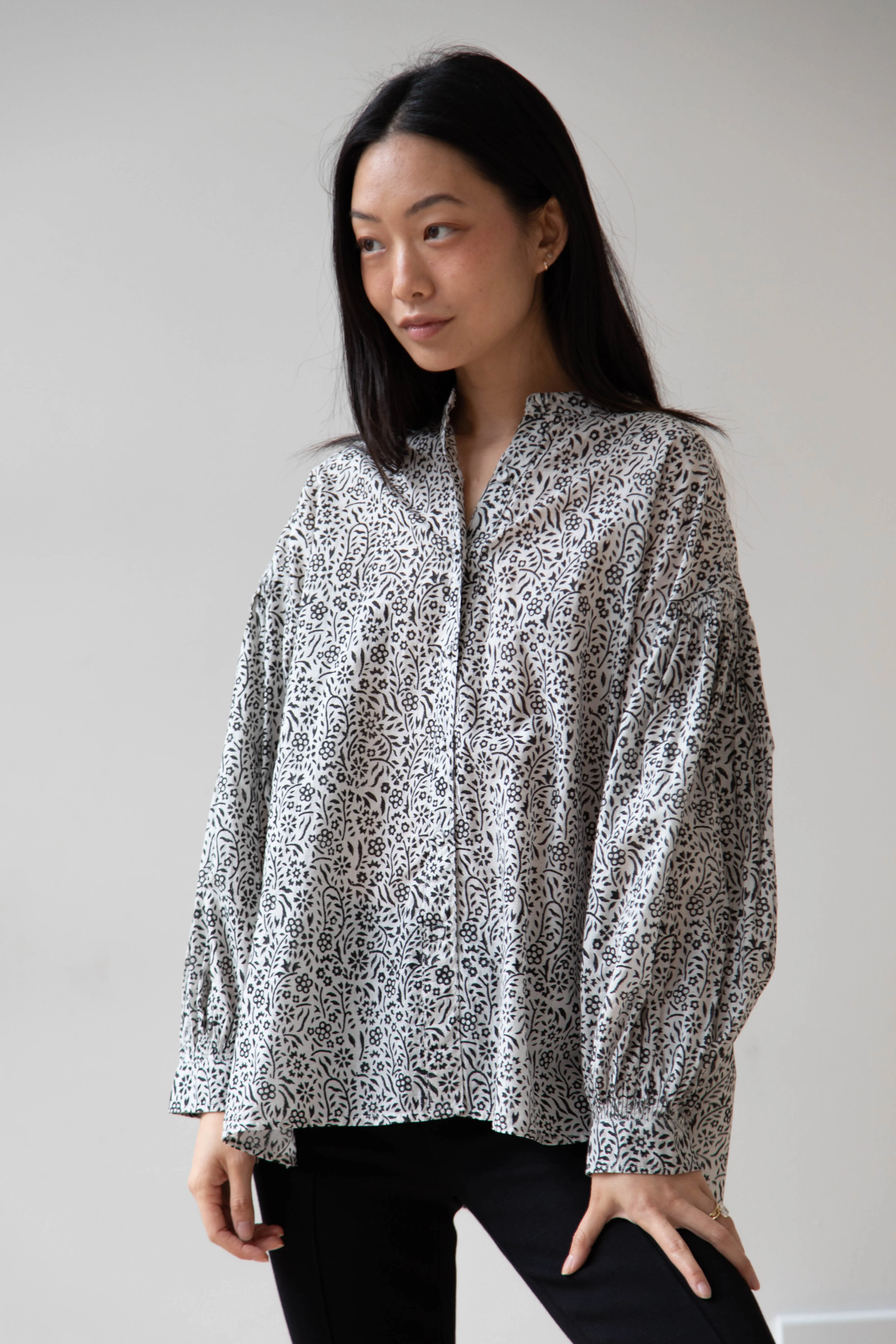 Maison de Soil | Floral Block Print Shirt