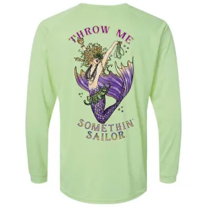 Mardi Gras Mermaid Performance Sun Shirt (Lime)