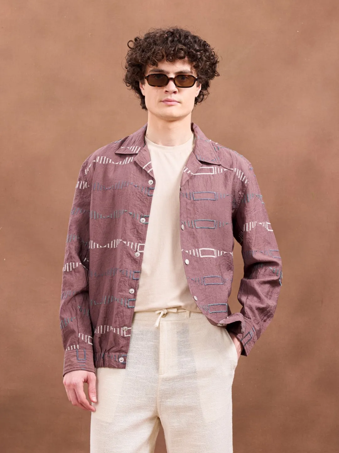 Maroon Embroidery Jacket