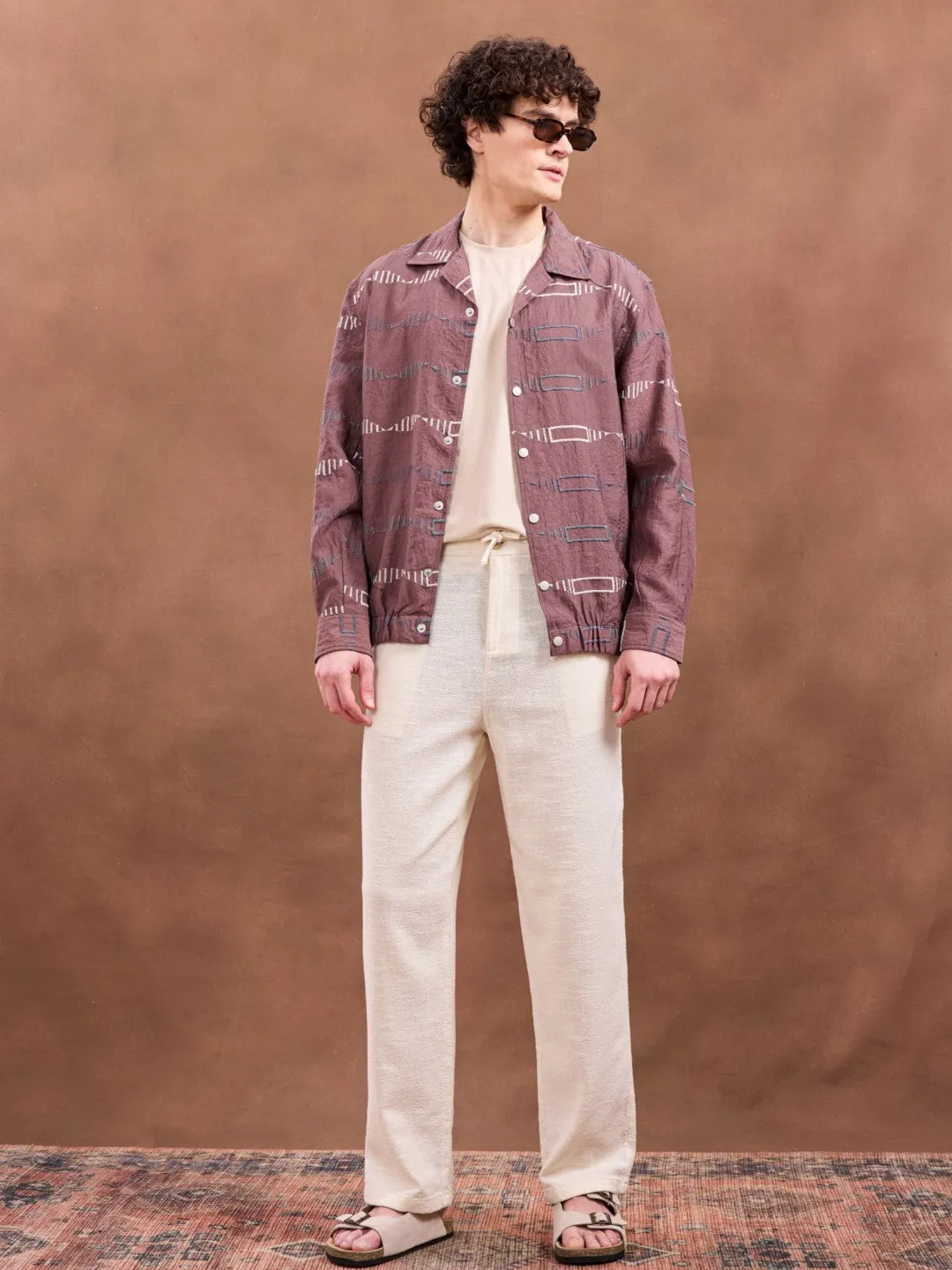 Maroon Embroidery Jacket