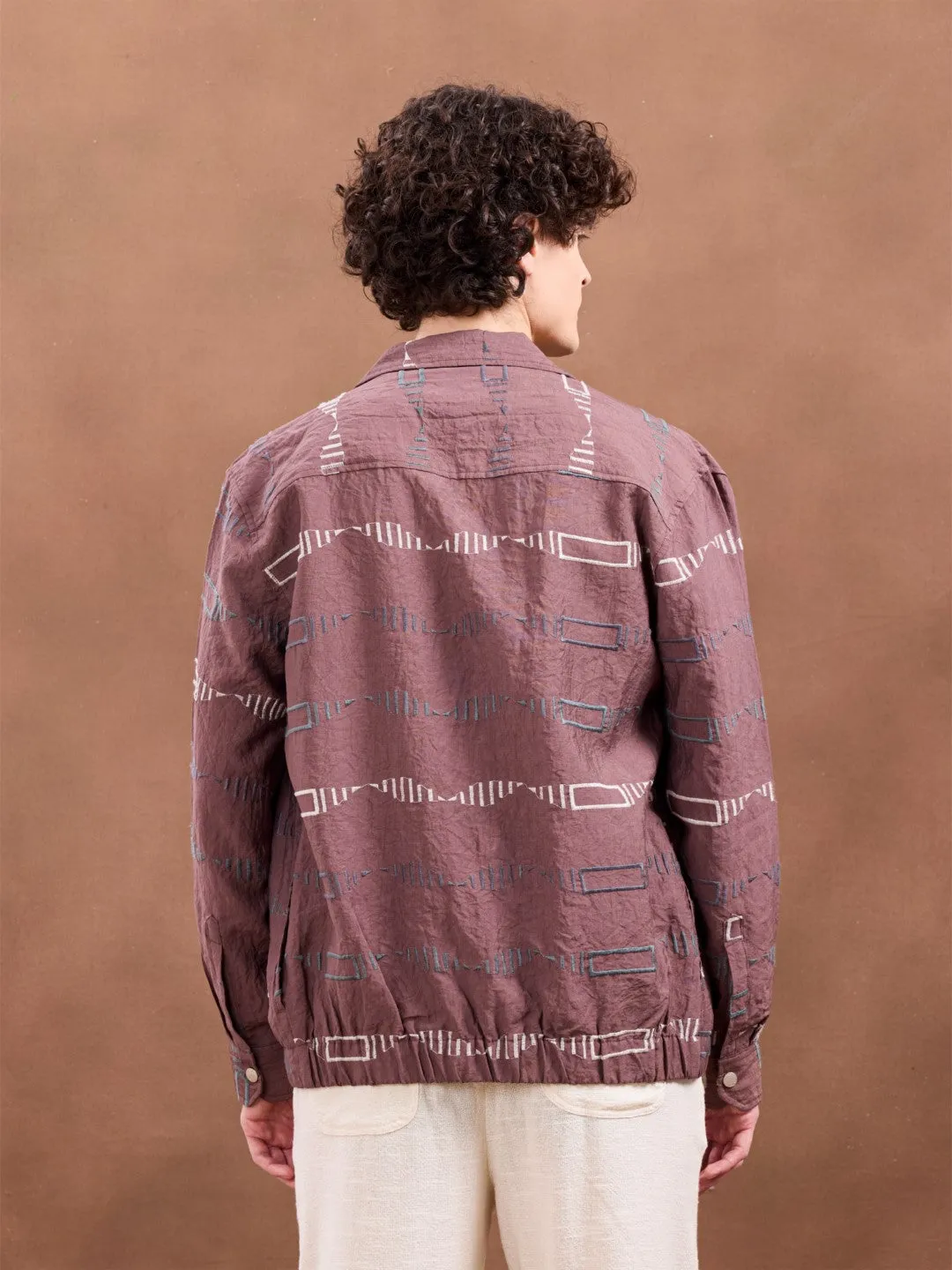 Maroon Embroidery Jacket