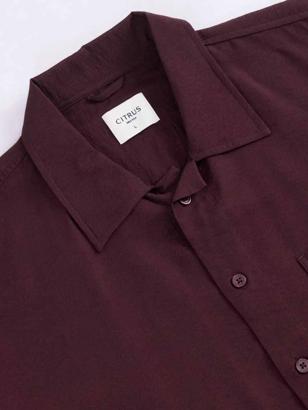 Maroon Plain Summer Overshirt