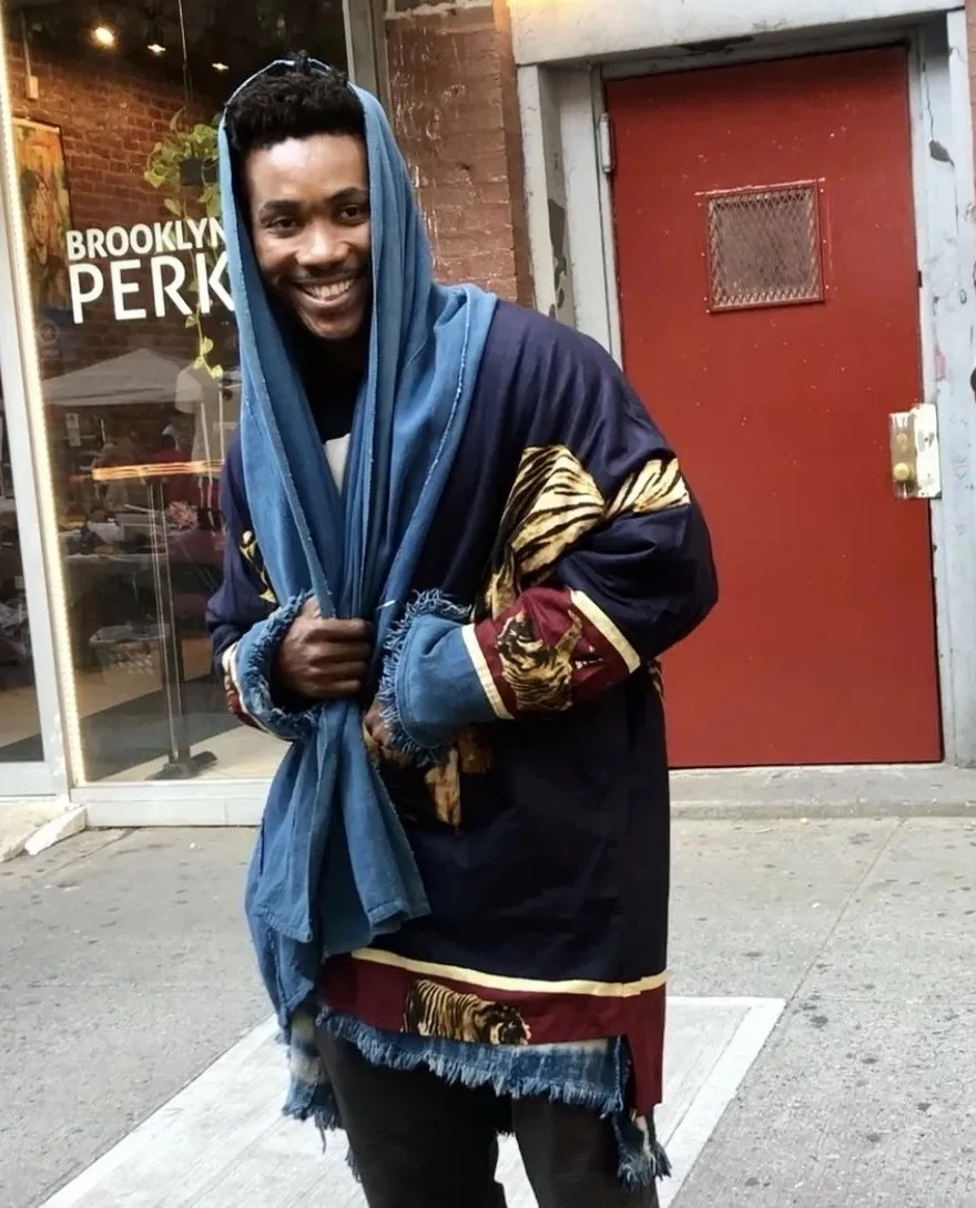Mayan Poncho with Hoodie Shawl Collar