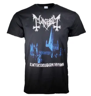Mayhem De Mysteriis Dom Sathanas Blue Print T-Shirt