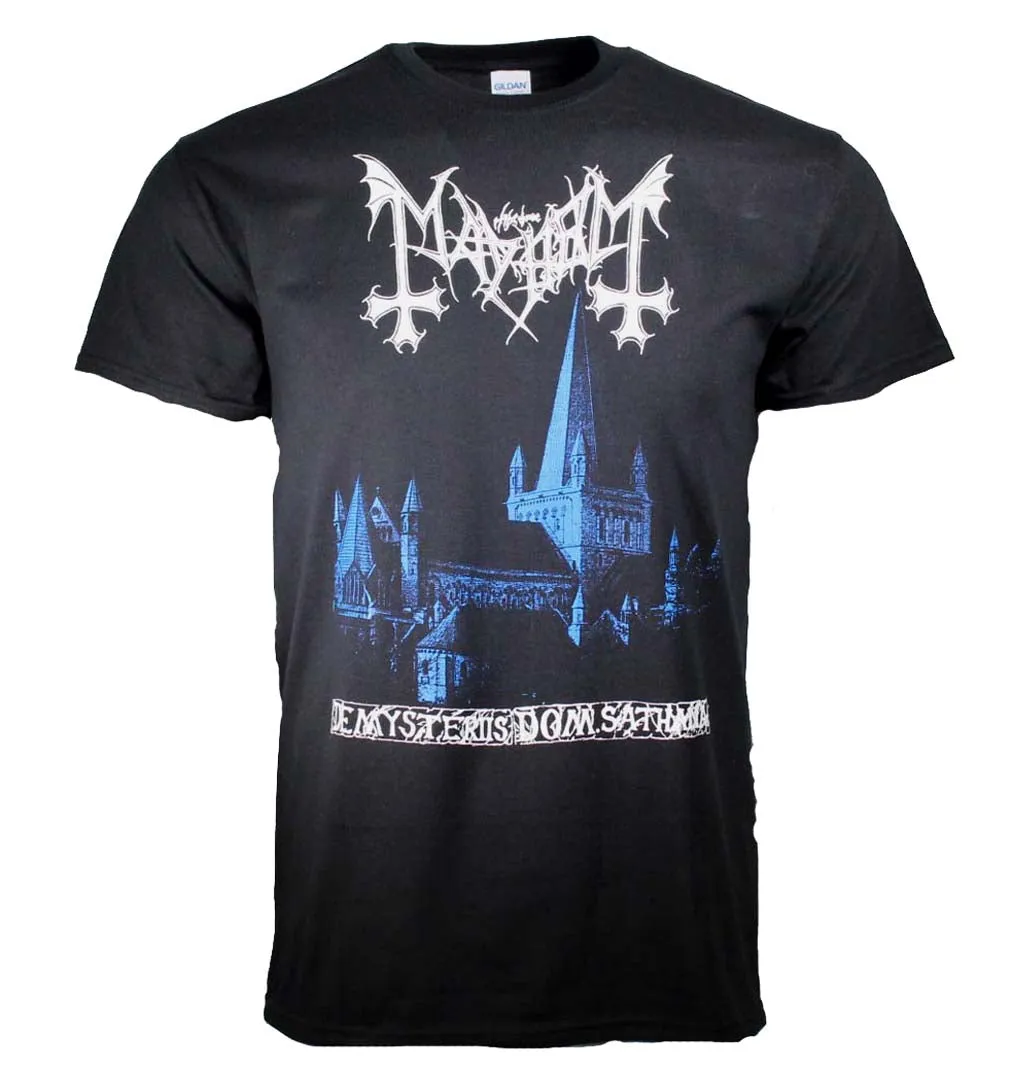 Mayhem De Mysteriis Dom Sathanas Blue Print T-Shirt