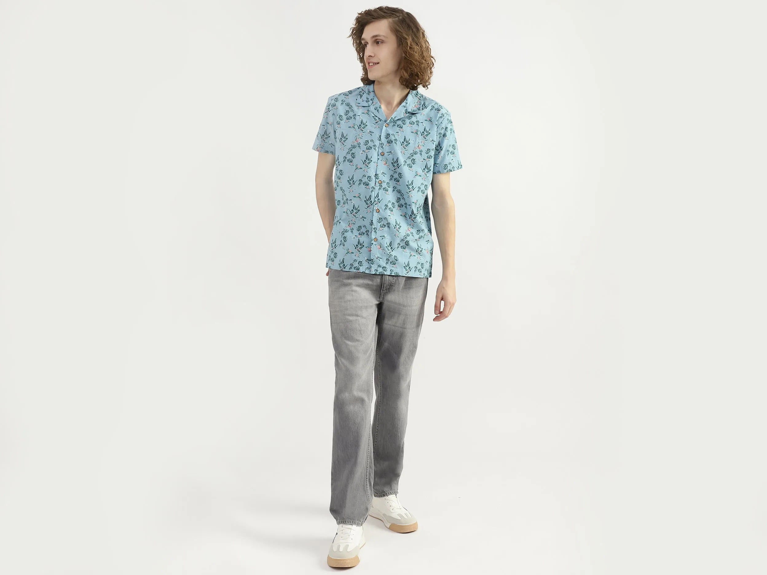 Men Printed Resort Collar Shirt