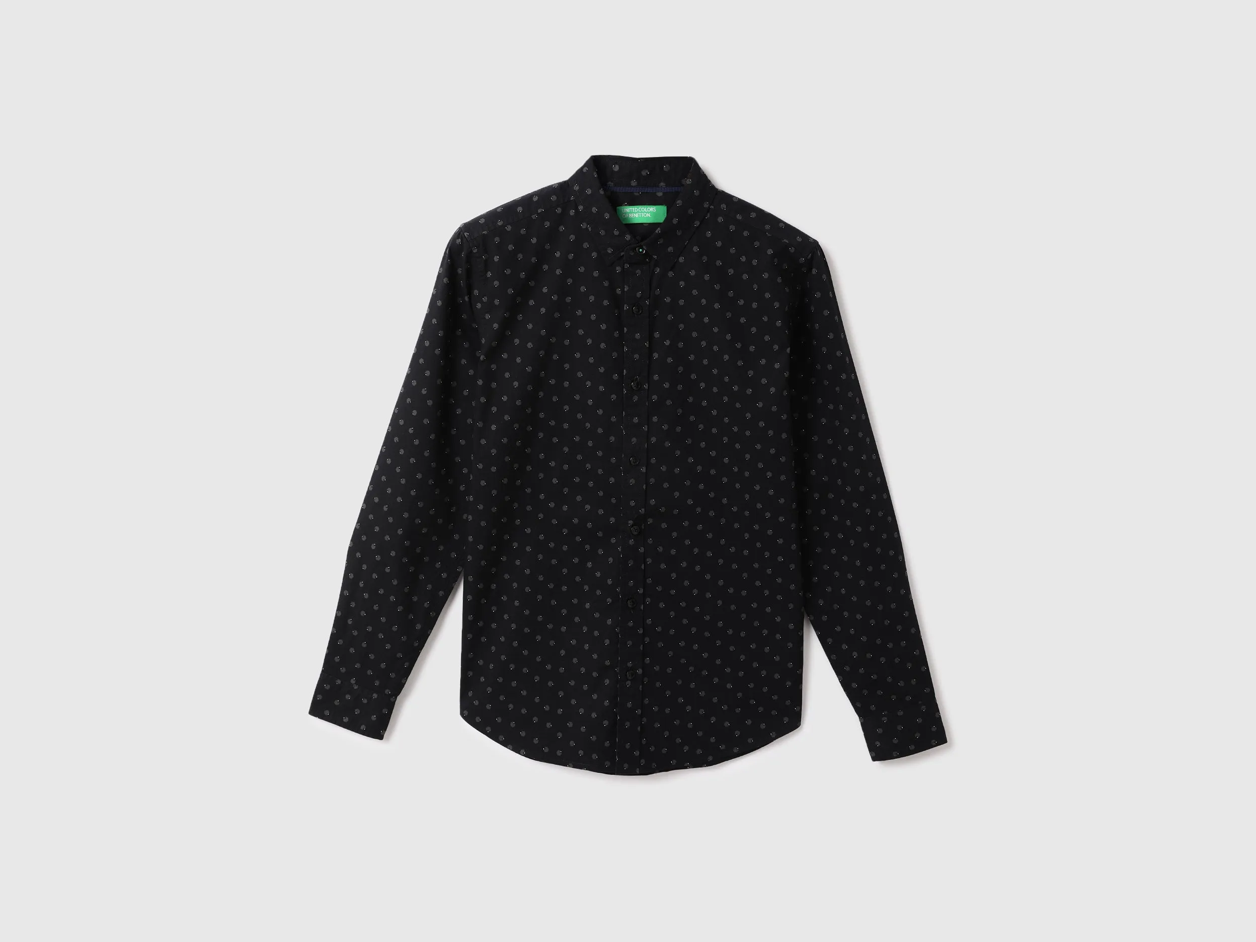 Men Printed Spread Collar Shirt