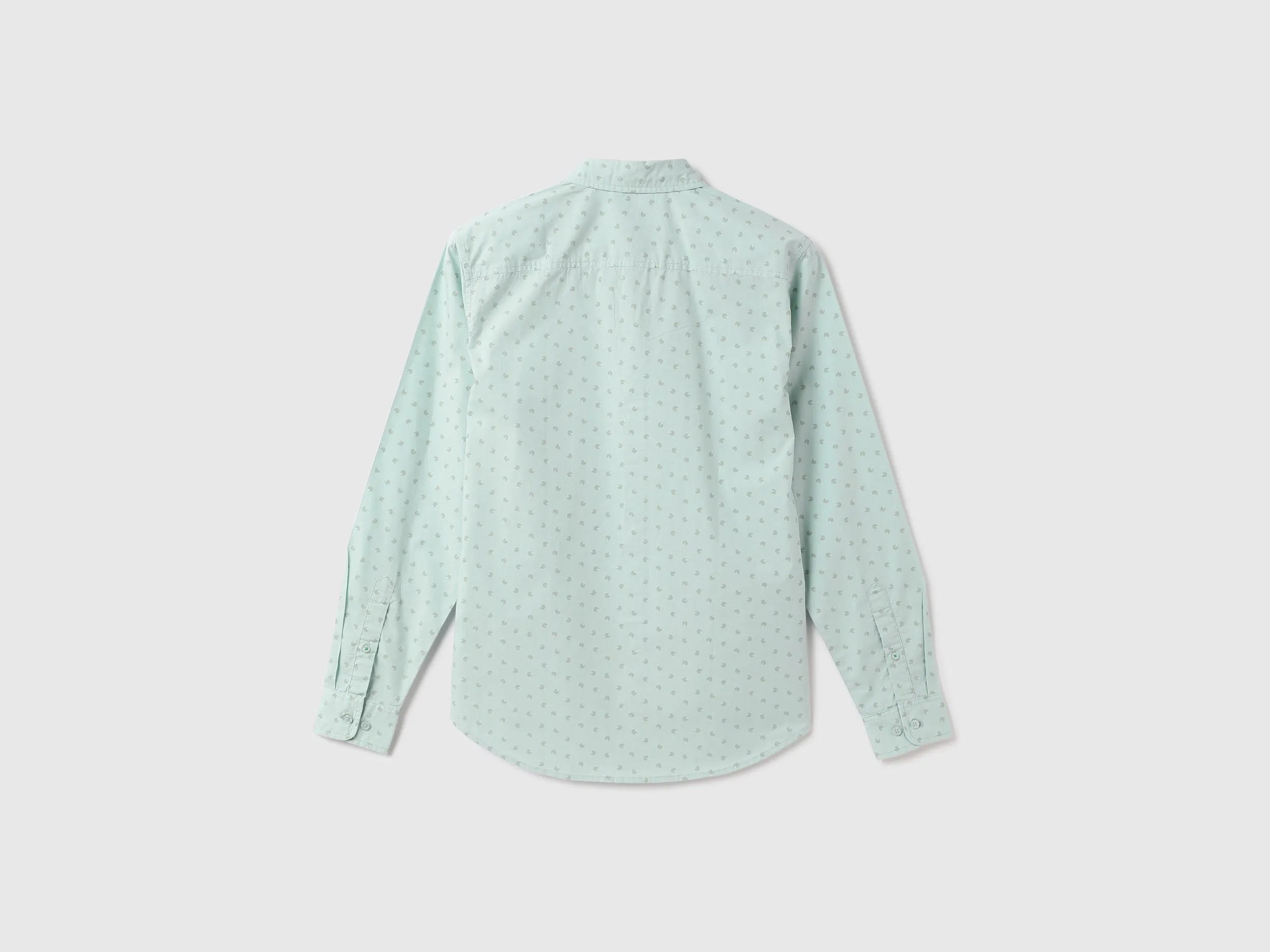 Men Printed Spread Collar Shirt