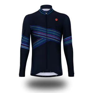 Men's Graphite Multi Stripe Thermal Fleece Jersey