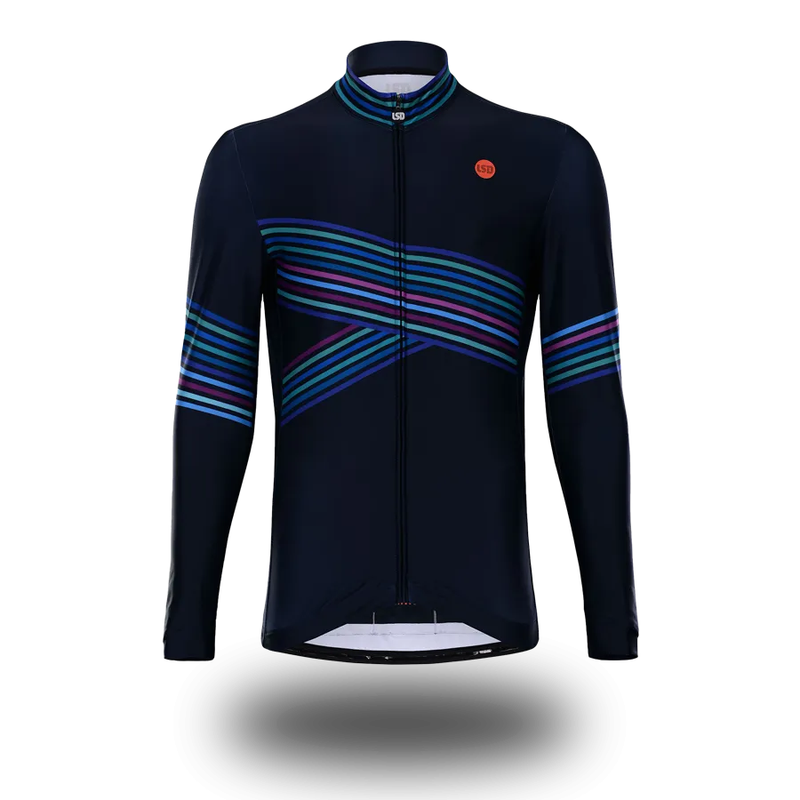 Men's Graphite Multi Stripe Thermal Fleece Jersey