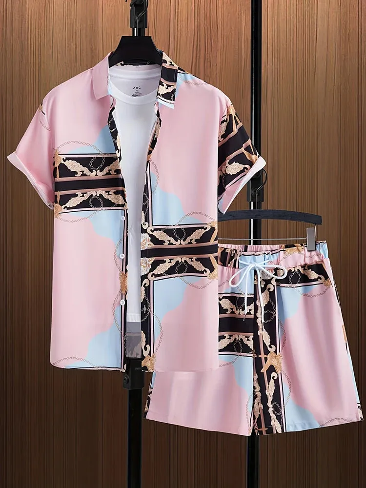 Men's Hawaiian Shirt & Shorts Set
