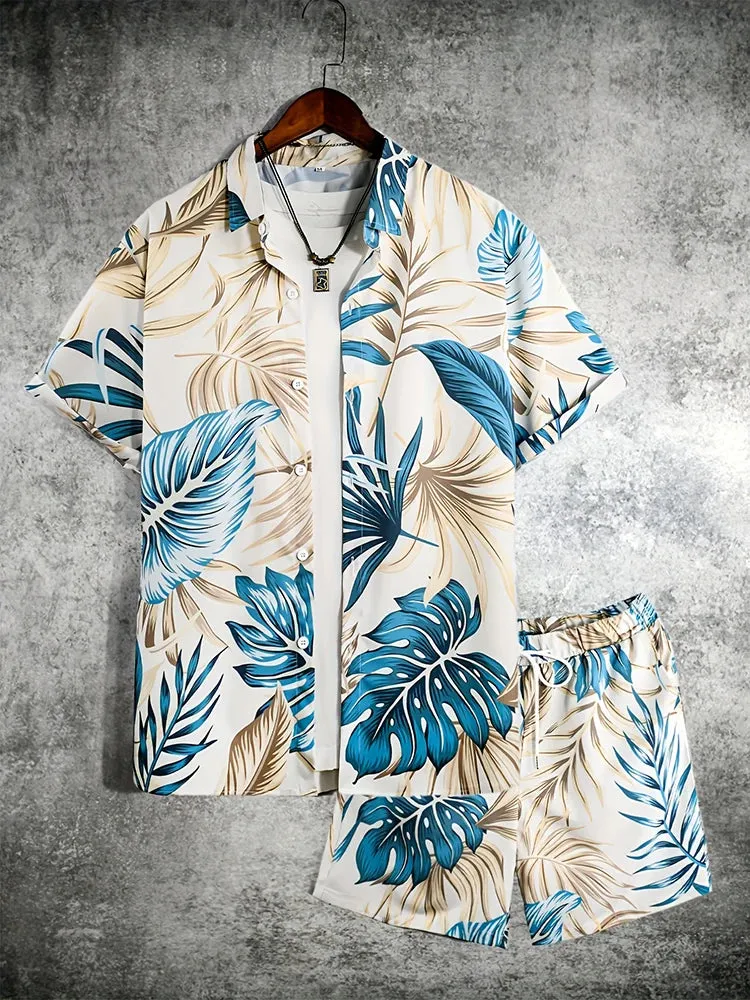 Men's Hawaiian Shirt & Shorts Set