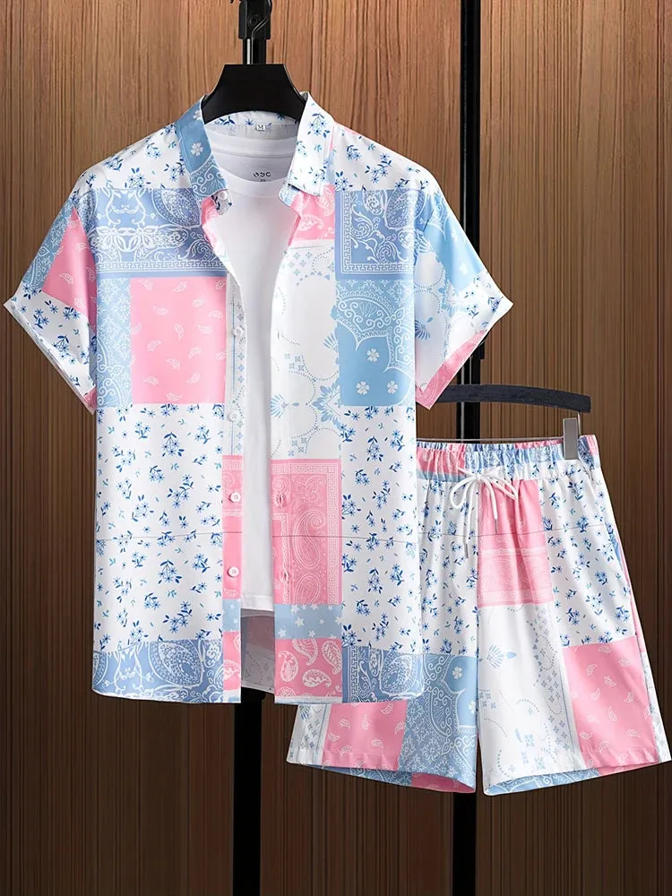 Men's Hawaiian Shirt & Shorts Set