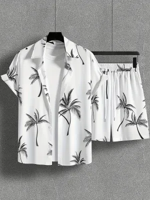 Men's Hawaiian Shirt & Shorts Set