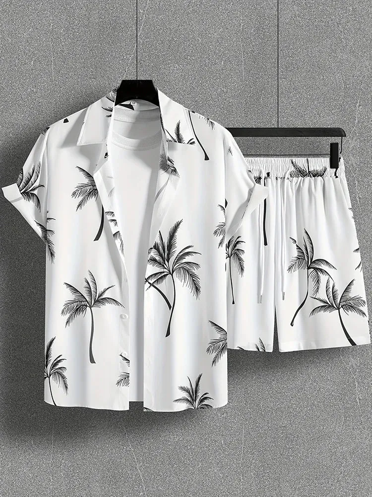 Men's Hawaiian Shirt & Shorts Set