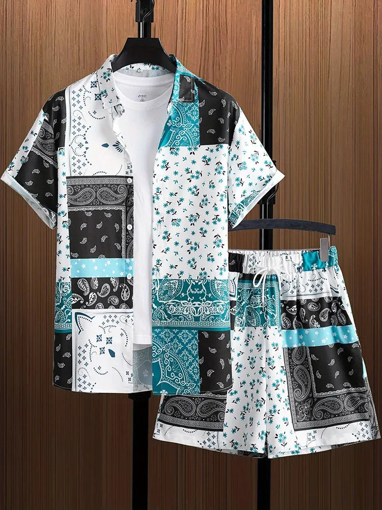 Men's Hawaiian Shirt & Shorts Set