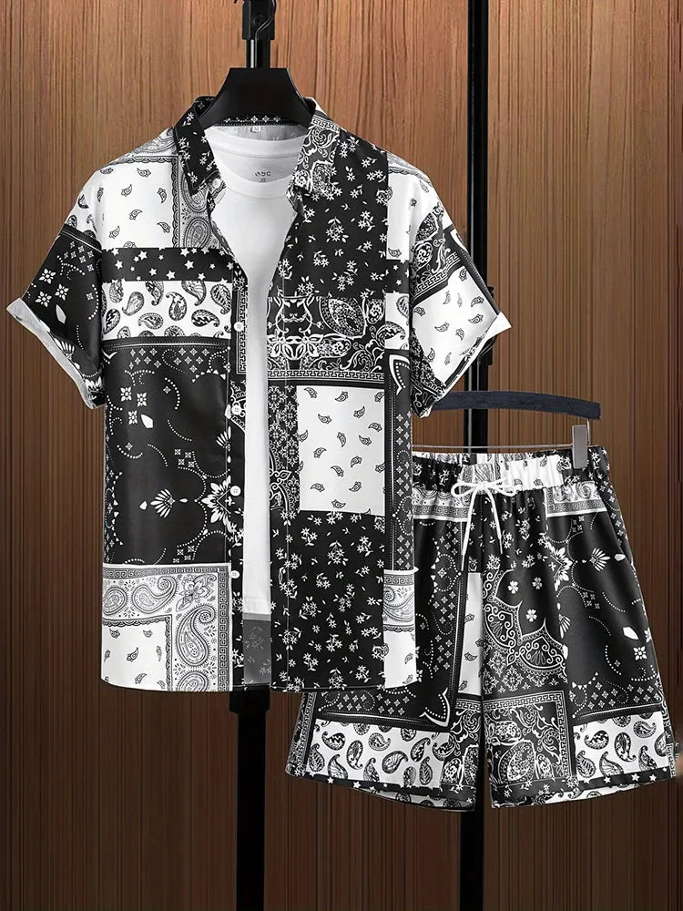 Men's Hawaiian Shirt & Shorts Set