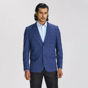 Mens Navy Blue Slim Fit Blazer