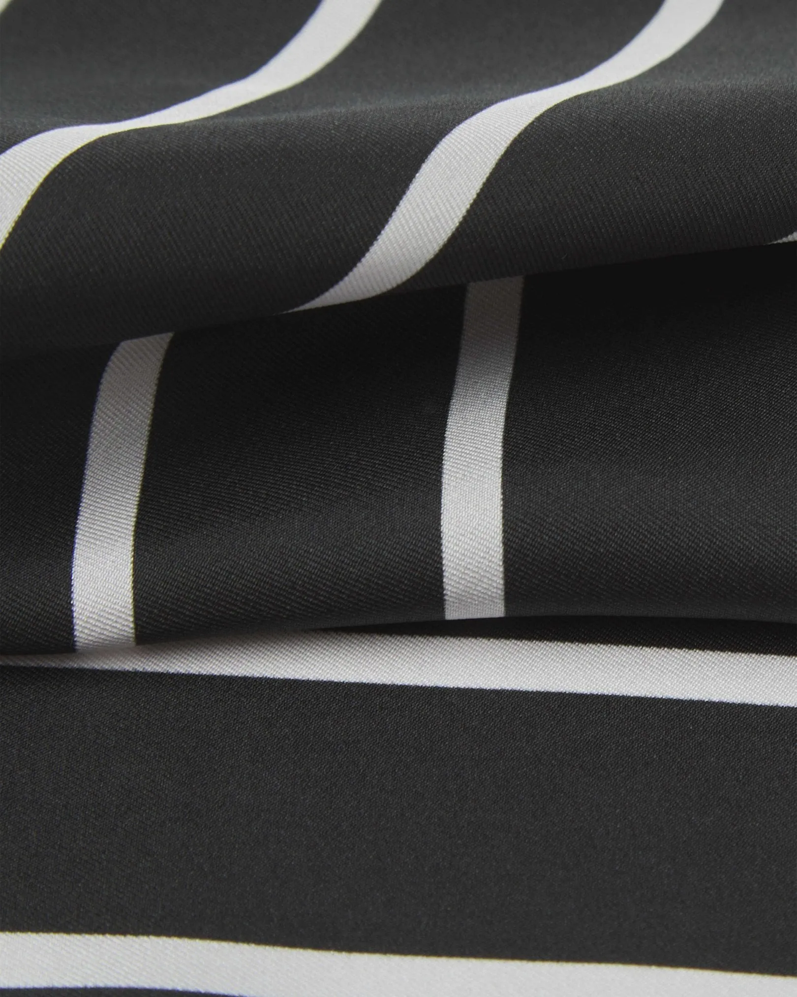 Men's Silk Pocket Square in Black & White Stripes - The Lloyd