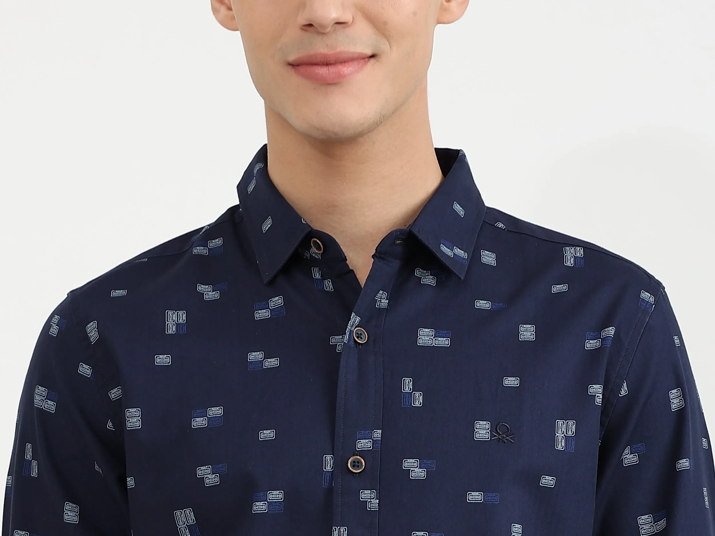 Mens Slim Fit Printed Shirt