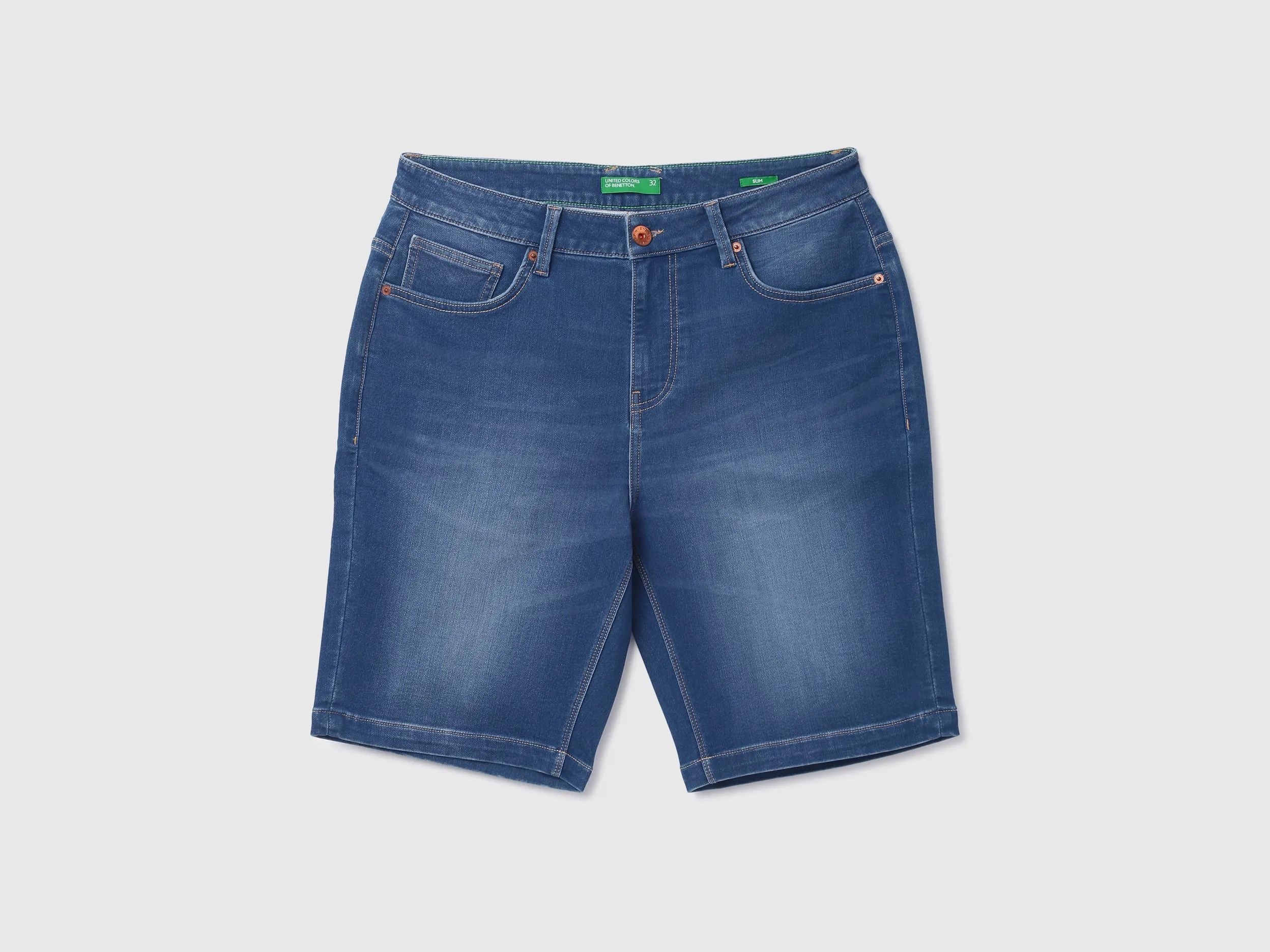 Mens Slim Fit Solid Shorts