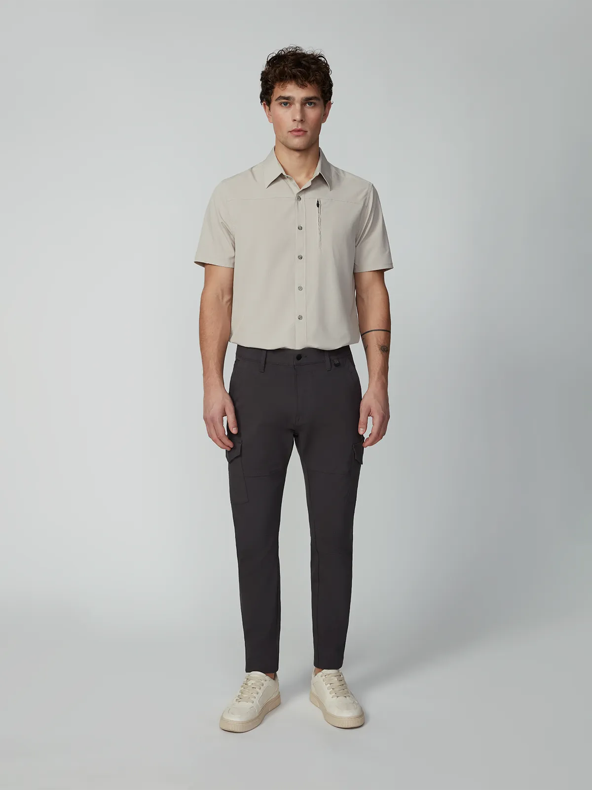 Men's Solid Bungee Cargo Pant