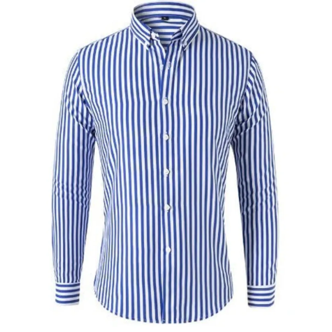 Men's Stylish Stripes Long Sleeve Shirt | Button Down