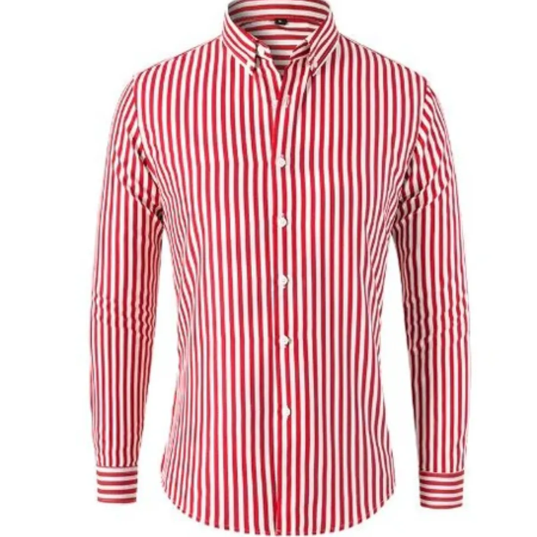 Men's Stylish Stripes Long Sleeve Shirt | Button Down