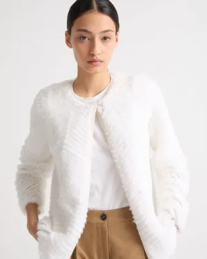 Merino knit and mink jacket