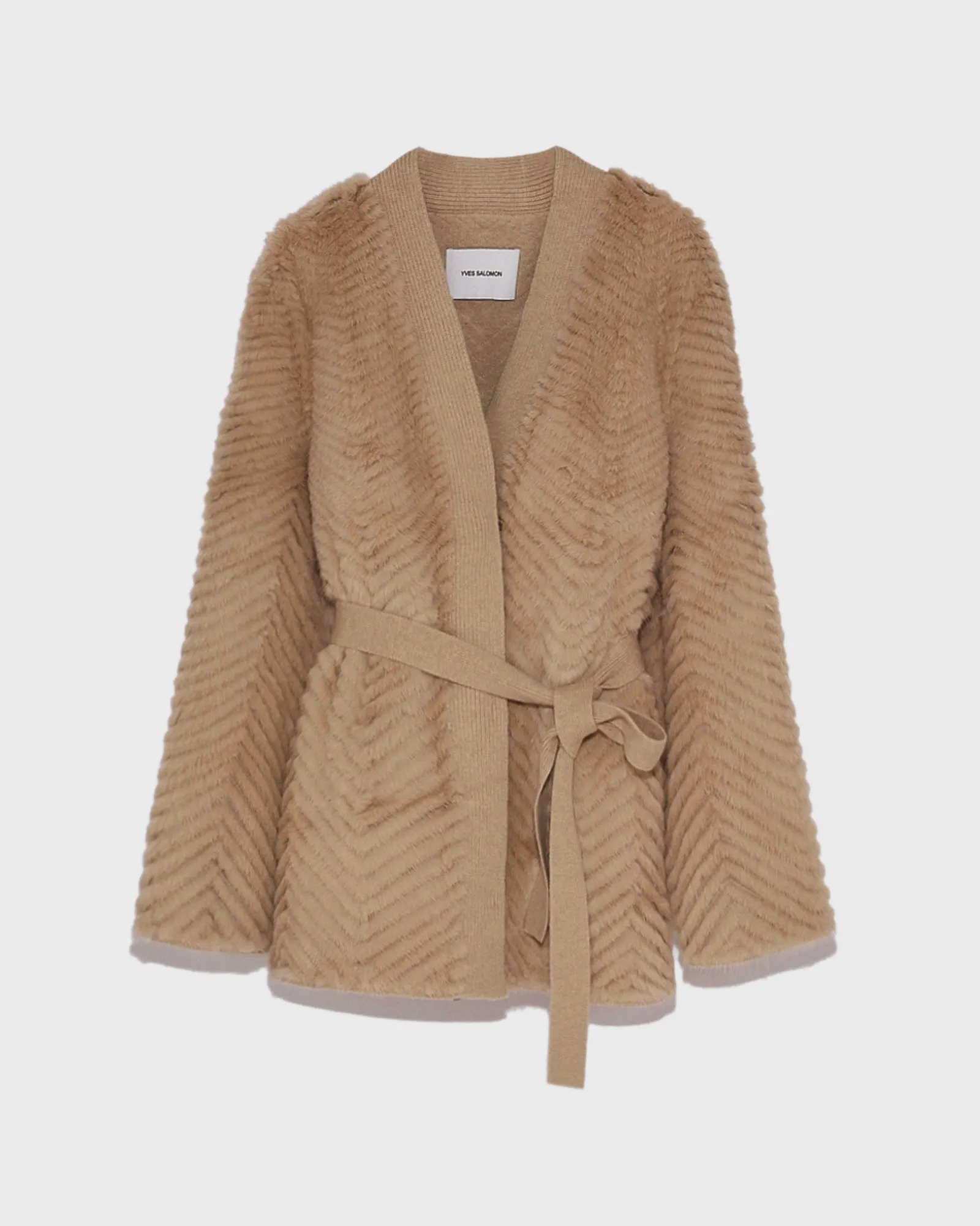 Merino knit and mink jacket