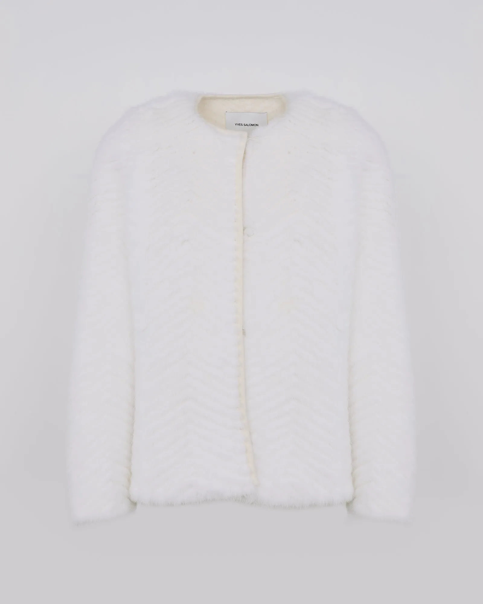 Merino knit and mink jacket