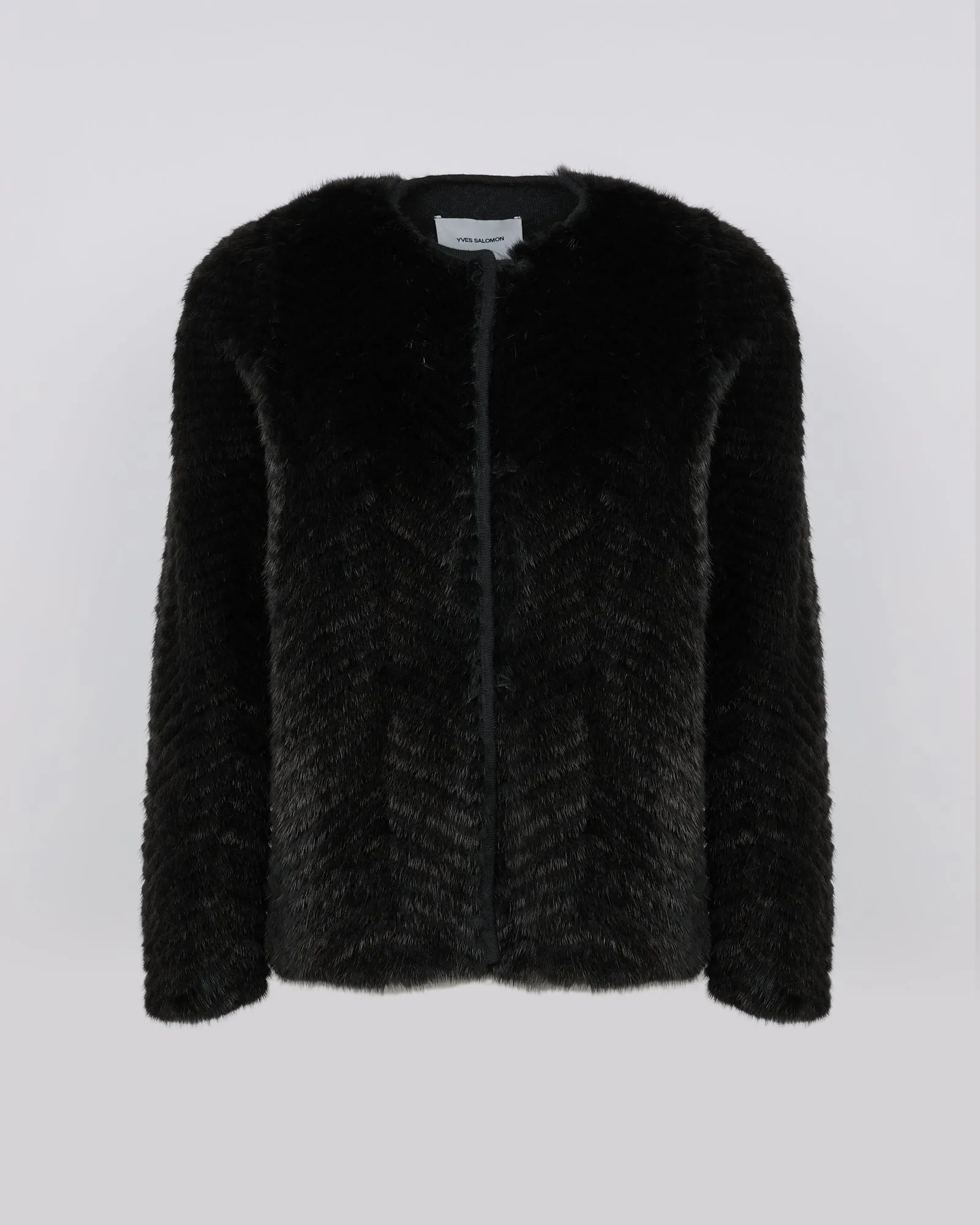 Merino knit and mink jacket