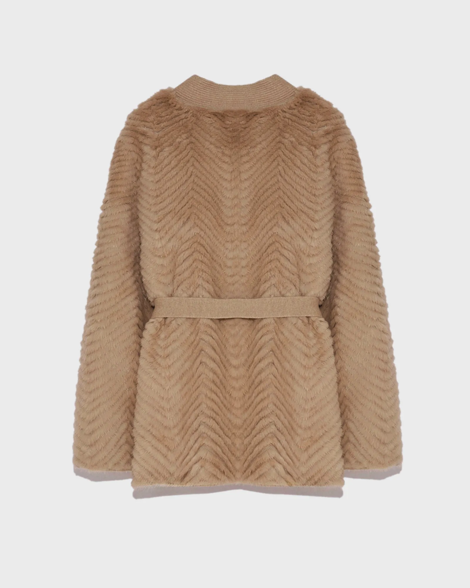 Merino knit and mink jacket