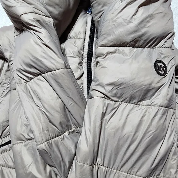 Michael Michael Kors Gray Quilted Long Jacket