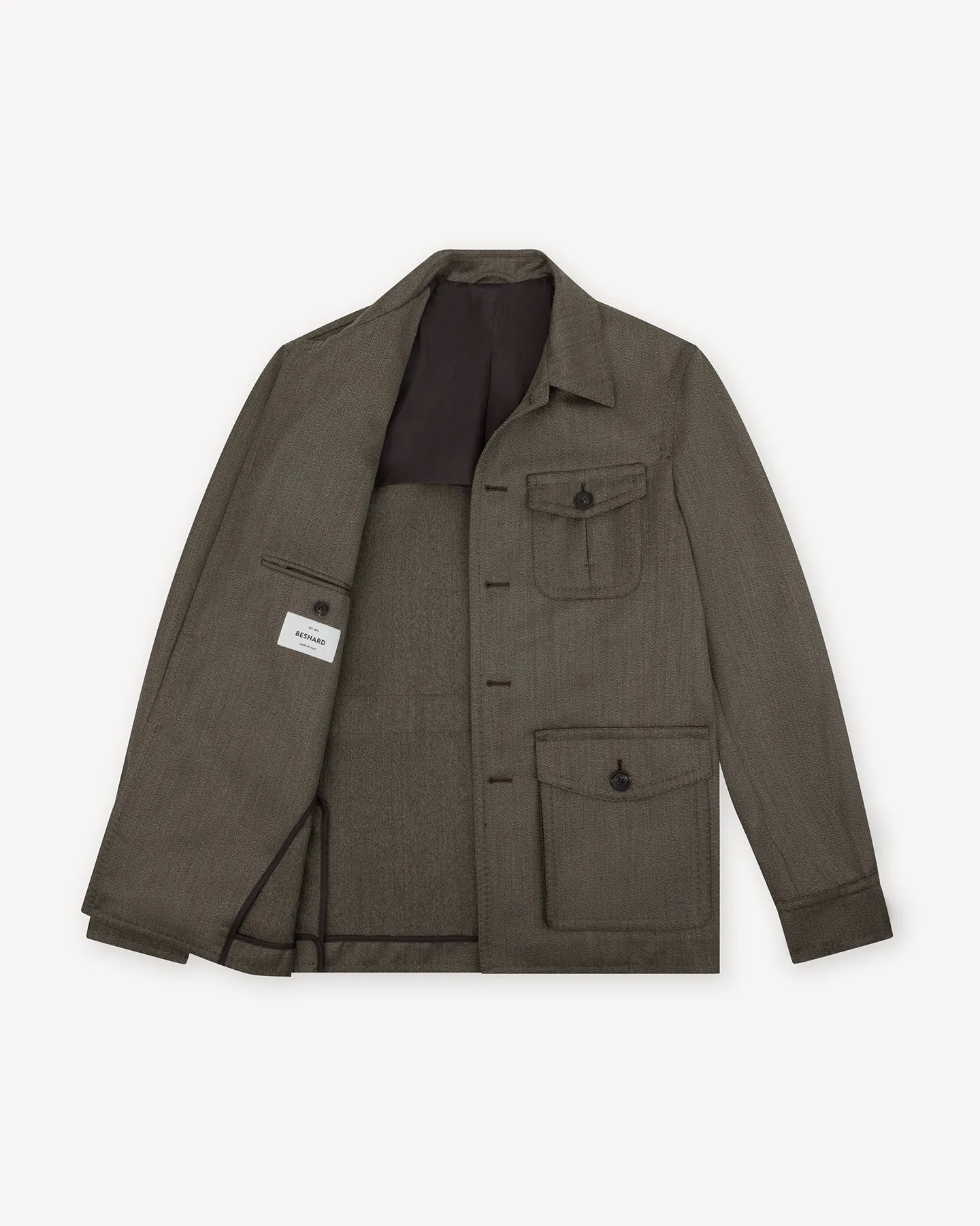 Mid Brown Covert Safari Jacket